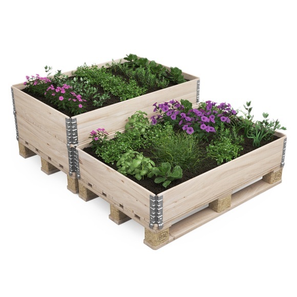 Hochbeet 2er SET mit Paletten