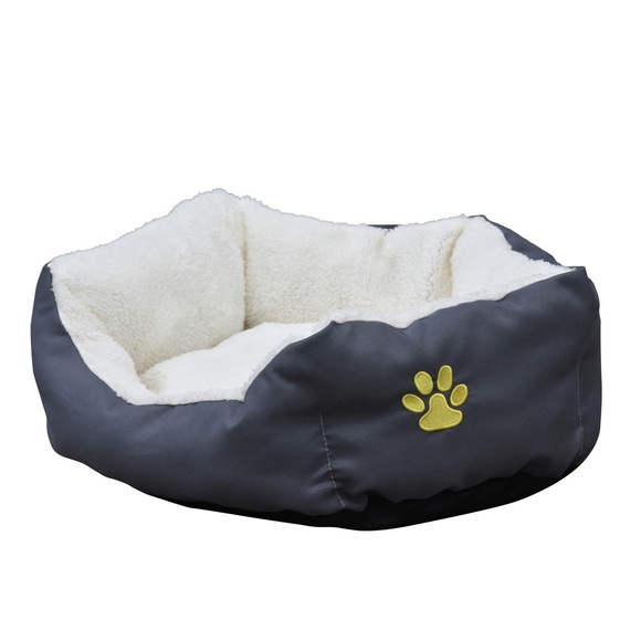 Hundebett PFÖTCHEN L grau