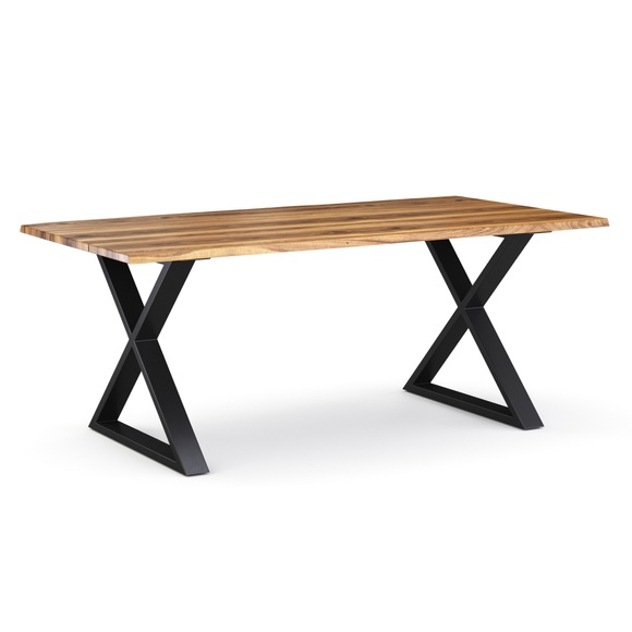 Esstisch Holz ACACIA X-Fuss 160 x 90 cm