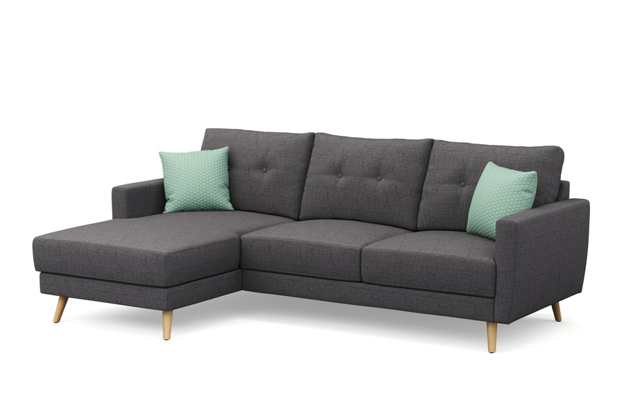 Ecksofa MANDY links anthrazit