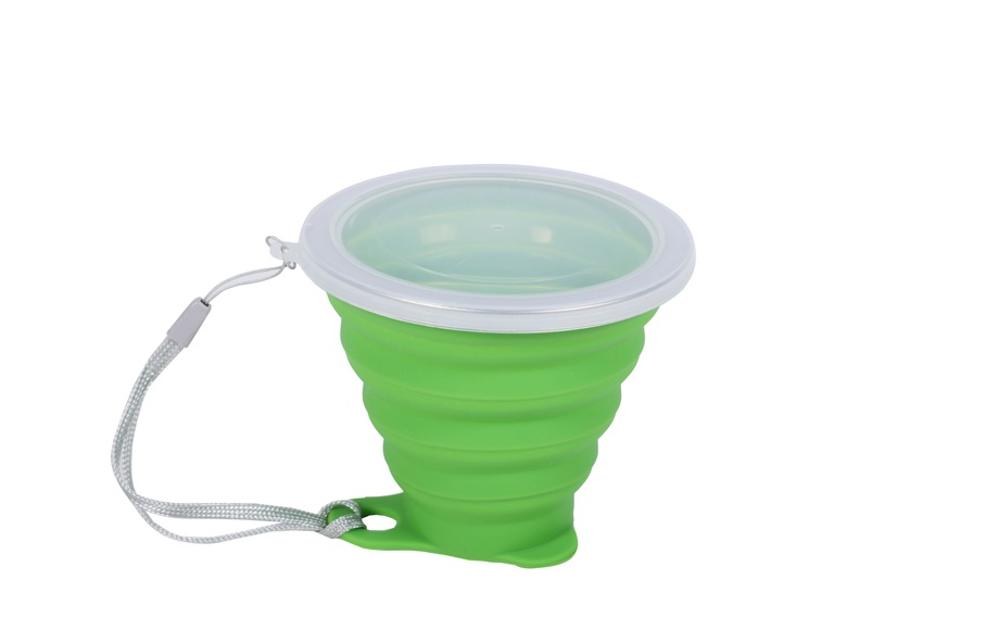 Becher Silikon faltbar grün 270 ml