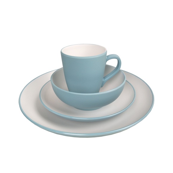 Geschirr-Set Melamin 16-teilig blau