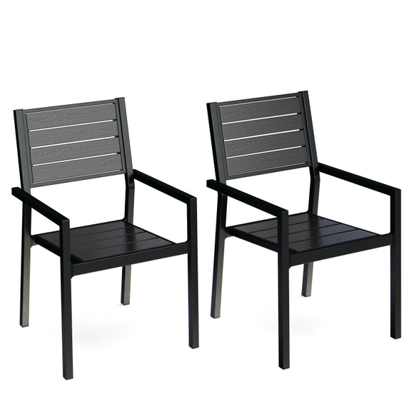 Stuhl Polywood 2er Set schwarz