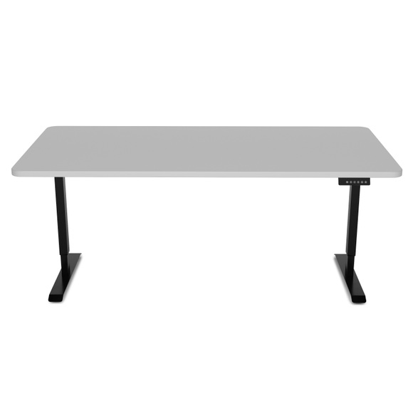 Stehpult elektrisch grau/schwarz 160 x 80 cm