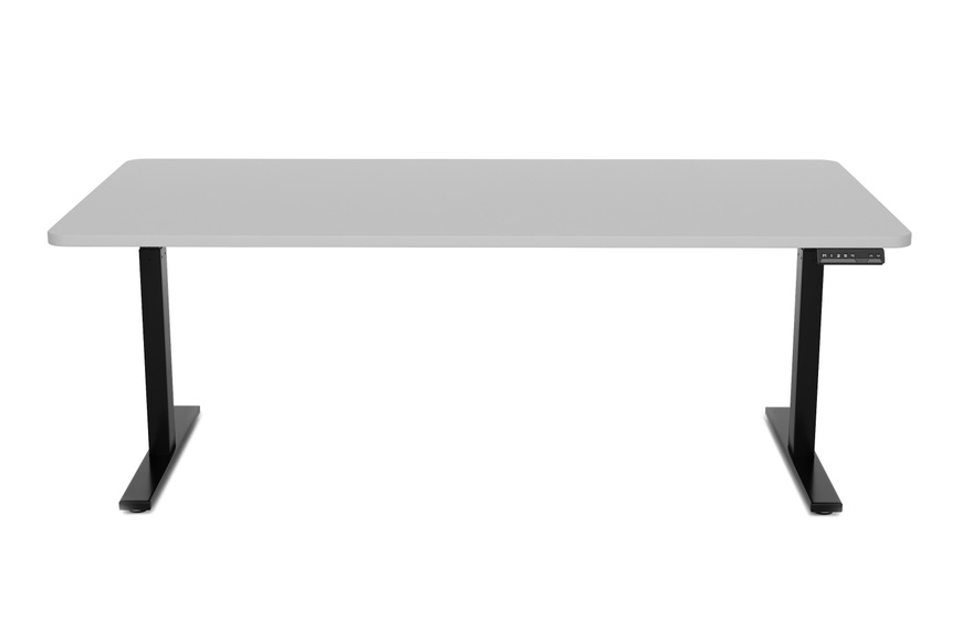 Stehpult elektrisch grau/schwarz 180 x 90 cm