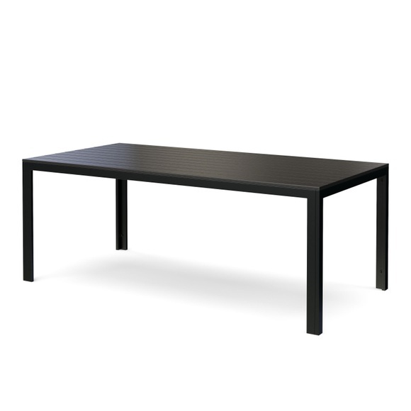 Tisch Polywood 200 x 100 cm schwarz