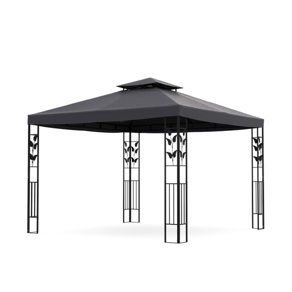 Gartenpavillon Gazebo 3 x 3 m anthrazit