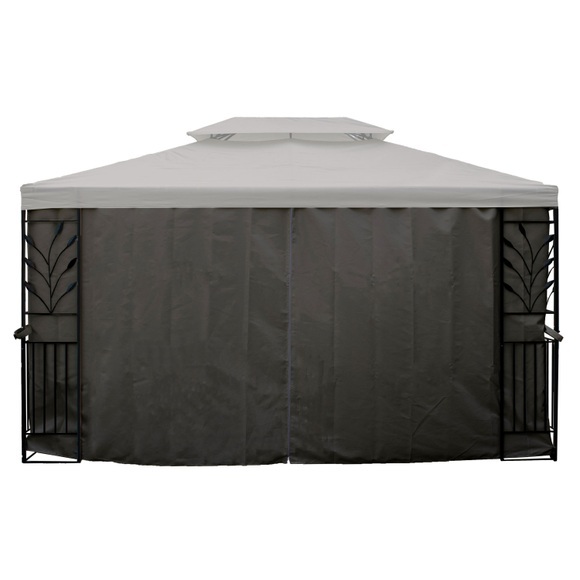 Seitenwände Gartenpavillon LAVEN 4 x 3 m anthrazit