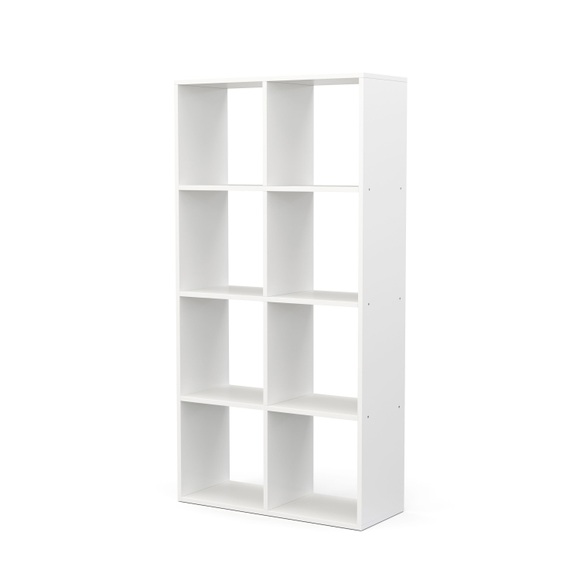 Raumteiler Bücherregal LIAM 8 Fach weiss