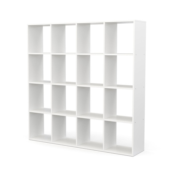 Raumteiler Bücherregal NIMA 16 Fach weiss