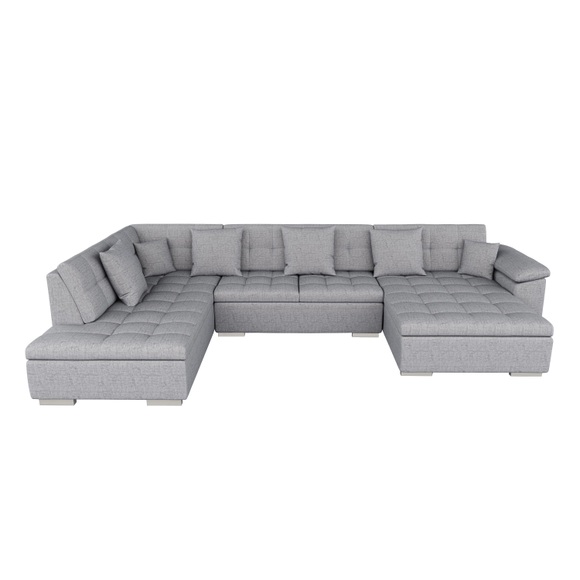 Ecksofa ARIA rechts grau
