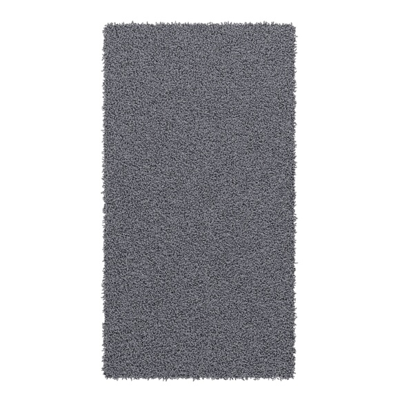 Hochflor Teppich 60 x 110 cm grau