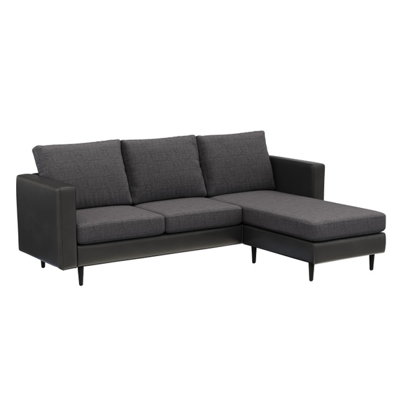 Ecksofa TYLER rechts anthrazit