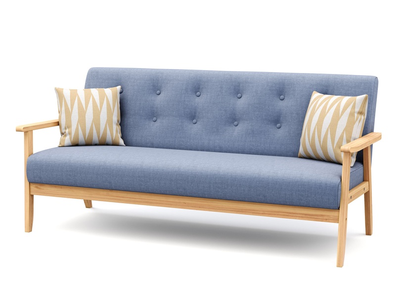 Sofa EDDY 3-Sitzer blau