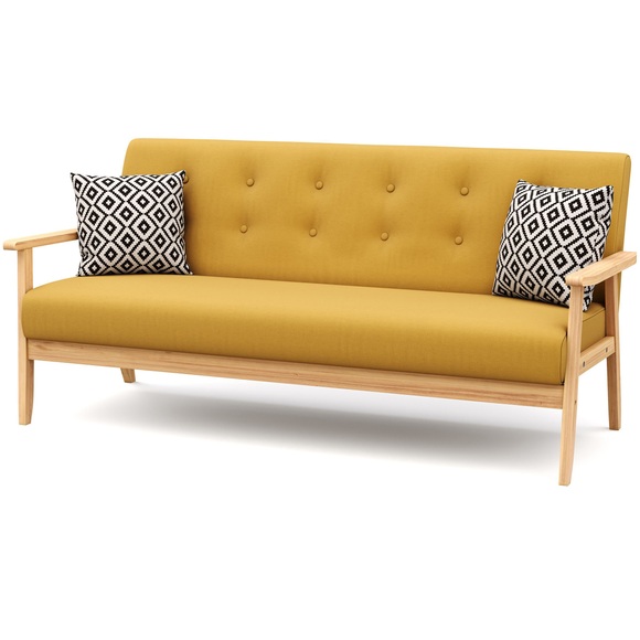 Sofa EDDY 3-Sitzer gelb
