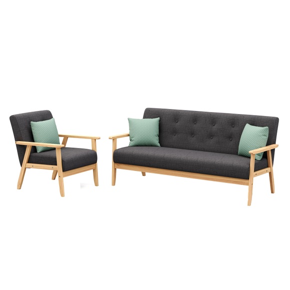 Sofa Set EDDY anthrazit