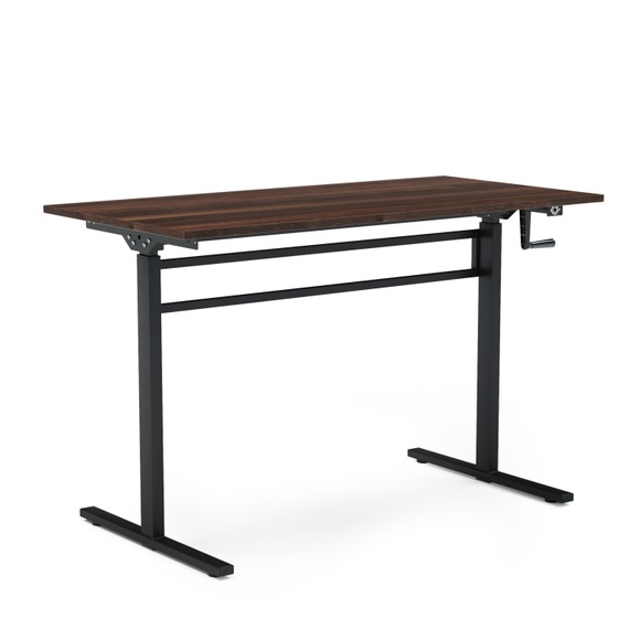 Stehpult manuell höhenverstellbar braun/schwarz 120 x 60 cm