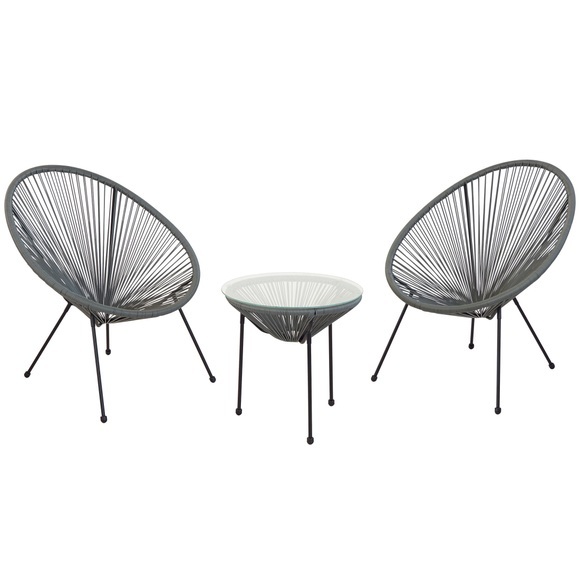Acapulco Gartenmöbel Set grau