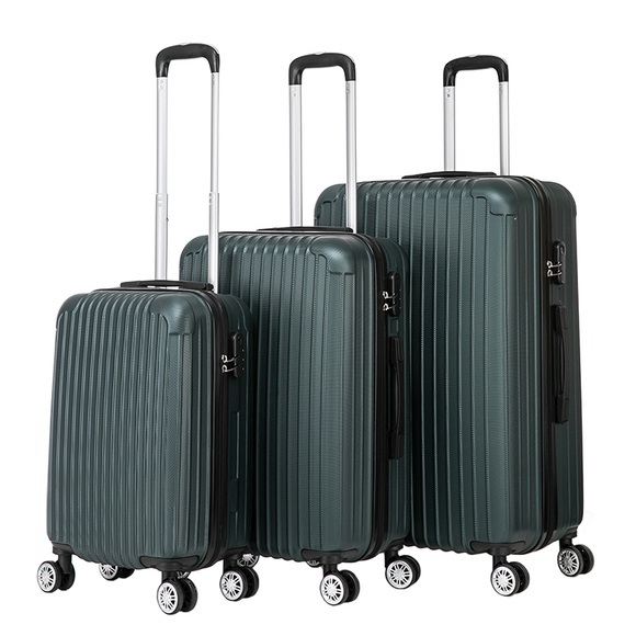 Reisekoffer Hartschalenkoffer LINN 3er Set smaragd