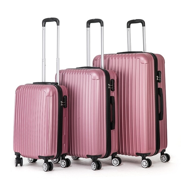 Reisekoffer Hartschalenkoffer LINN 3er Set rosa