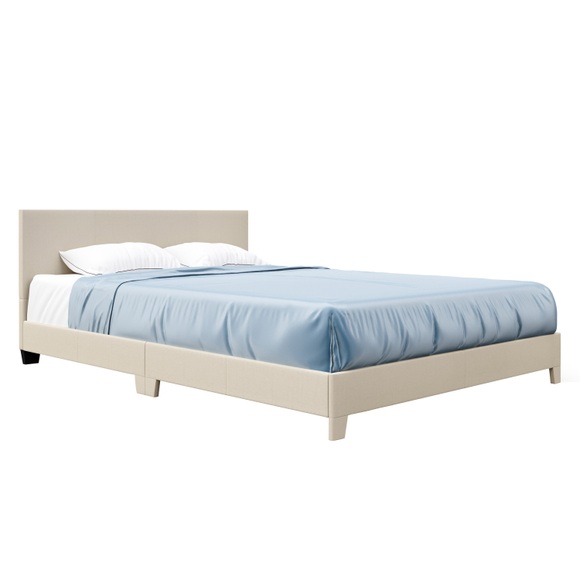 Polsterbett JUNA 140 x 200 cm beige