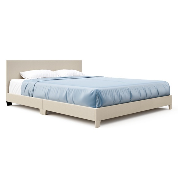 Polsterbett JUNA 160 x 200 cm beige
