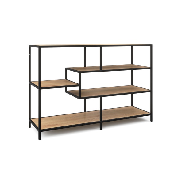 Regal SEAFORD 114 x 35 x 78 cm braun/schwarz