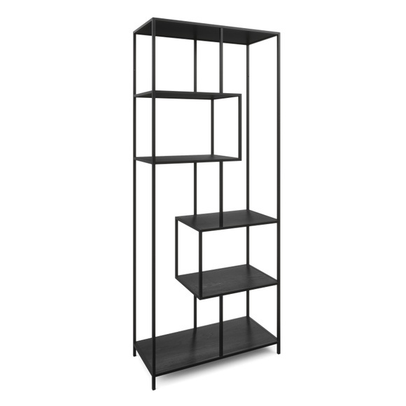 Regal SEAFORD 77 x 35 x 185 cm schwarz