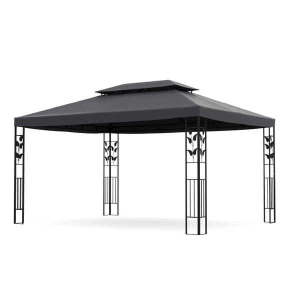 Gartenpavillon Gazebo 3 x 4 m anthrazit
