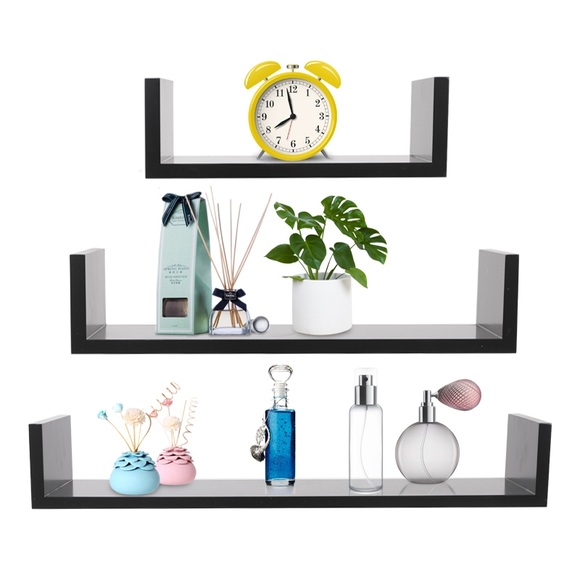 Wandregal PINA 3er Set schwarz
