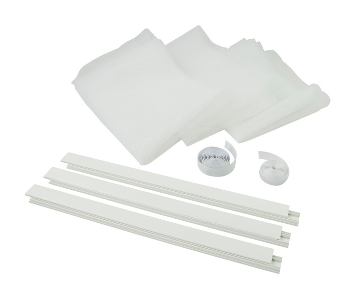Moskitonetz für Tür MOUSTIQUAIRE Durchsichtig Unifarben Schwarz, Weiss Tunnel Polyester 100 x 220 cm