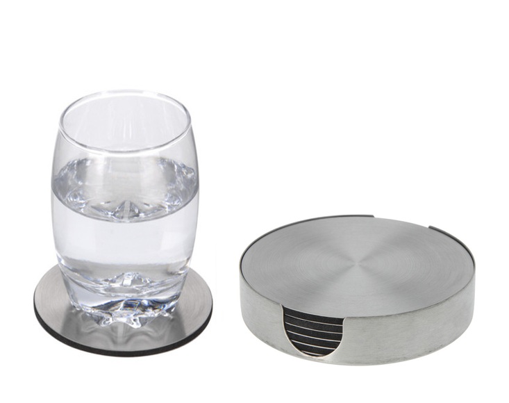 Glasuntersetzer 6er Set silber