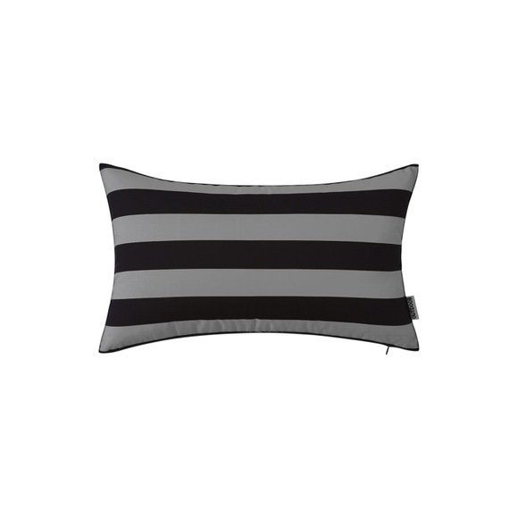 Outdoorkissen SILAS grau/schwarz 50 x 30 cm