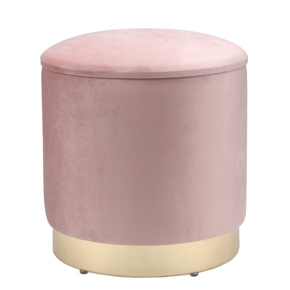 Sitzhocker mit Stauraum rosa