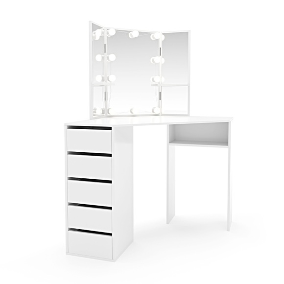 Schminktisch VANESSA LED weiss