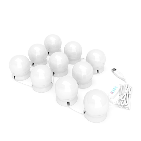 Lichterkette 10 LEDs für Schminktisch