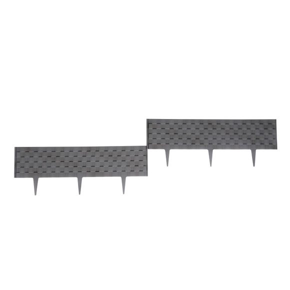 Rasenkante Rattanoptik anthrazit 10er Set