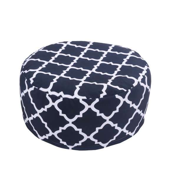 Pouf aufblasbar PATTY dunkelblau/weiss