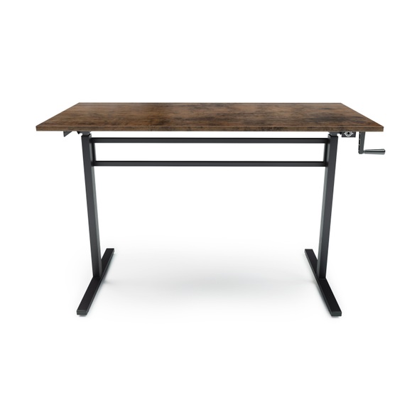 Stehpult manuell höhenverstellbar schwarz/vintage 120 x 60 cm