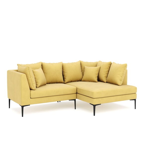 Ecksofa JOEY rechts gelb