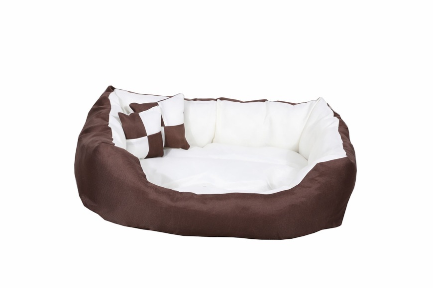 Hundebett coffee & beige S
