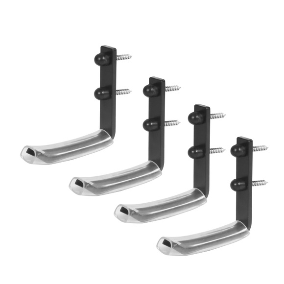 Reifen Wandhalterung 4er Set 10 x 10 cm schwarz