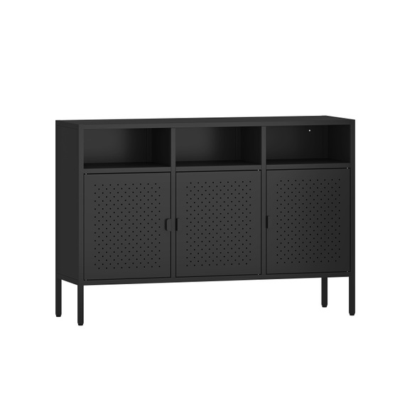 Sideboard Metall AMET 9 Fächer schwarz