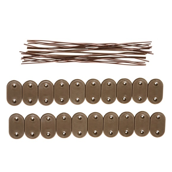 Sichtschutzmatte PVC Befestigungs-Kit 100 Stk. braun