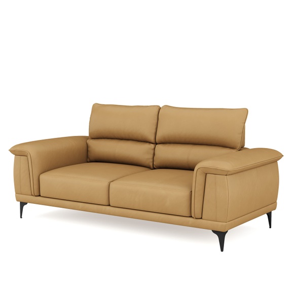 Sofa Leder GAVIN 3-Sitzer braun