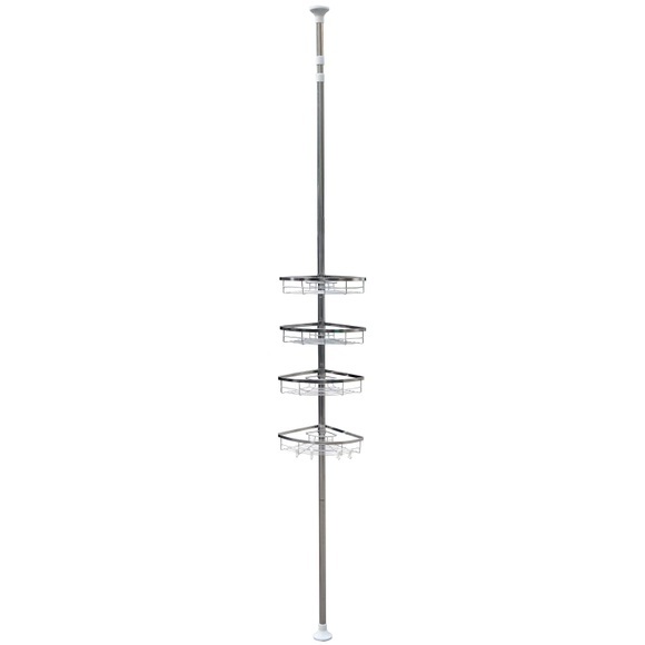 Eckregal Duschablage 105-320 cm silber