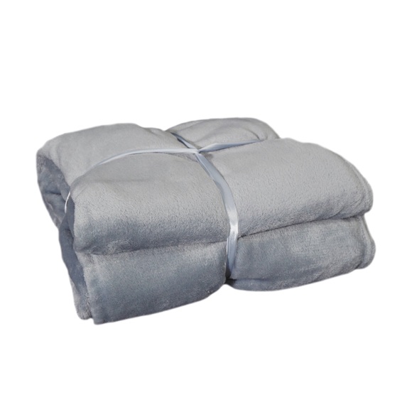 Kuscheldecke Fleece KETTY 130 x 170 cm hellgrau