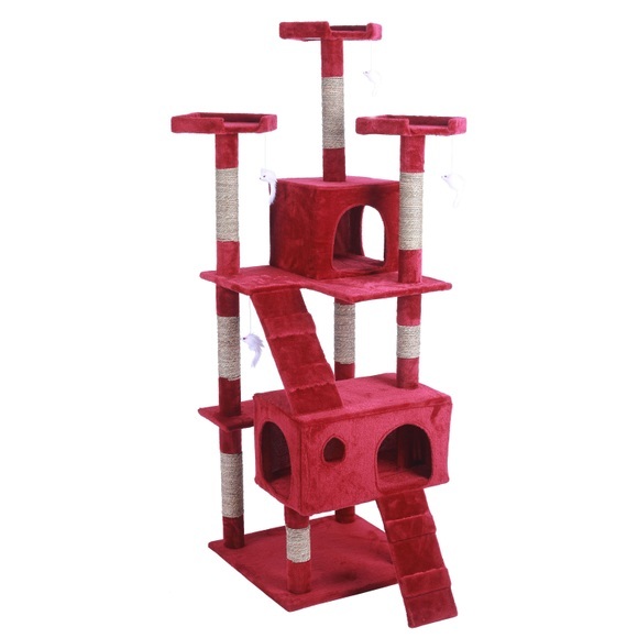Katzenbaum 182cm hoch in Rot