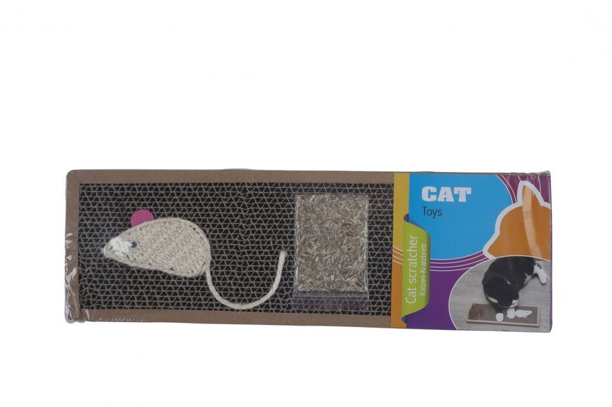 Kratzbrett für Katzen mit Maus 38 cm