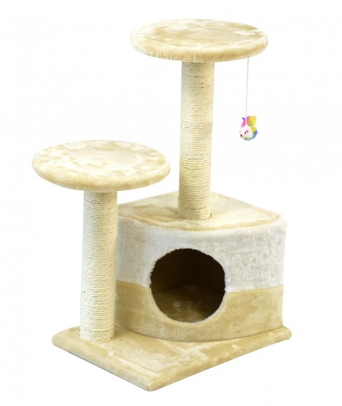 Katzenbaum klein beige 71 cm